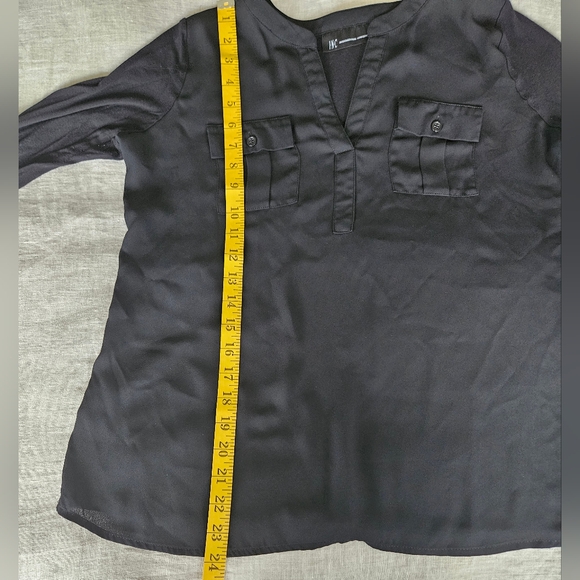EUC Size Small INC International Concepts Black Blouse - Picture 2 of 9